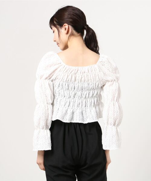 Rmine（アールマイン）の「レースシャーリングブラウス（シャツ/ブラウス・レディース・ホワイト/ブルー・FREE）」の13枚目の写真