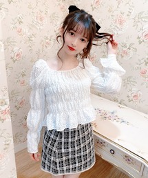 レースシャーリングブラウス