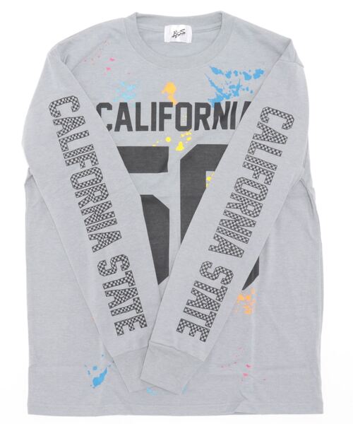 sunny branch（サニーブランチ）の「【Bl】CALIFORNIAロゴ長袖Tシャツ 天竺（Tシャツ/カットソー・メンズ・グレー/ブラック/ホワイト・LARGE/MEDIUM）」の8枚目の写真