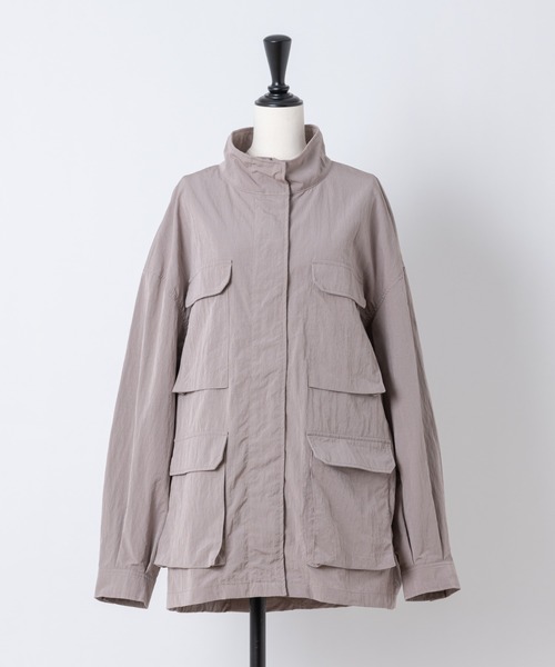 Rewde（ルゥデ）の「スタンドカラージャケット（1R16-8810252）（その他アウター・レディース・チャコールグレー/ベージュ・M/L）」の11枚目の写真