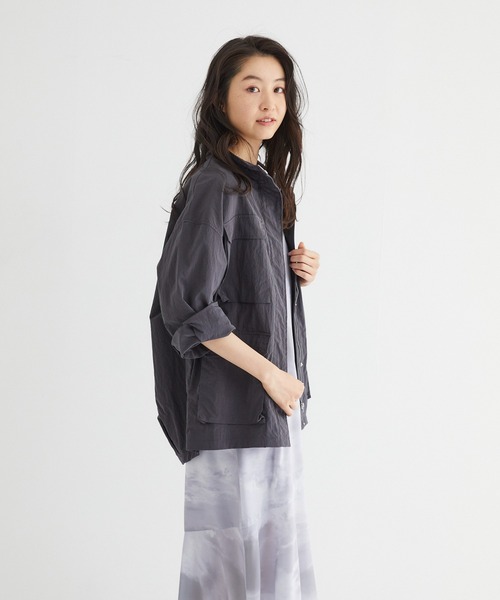 Rewde（ルゥデ）の「スタンドカラージャケット（1R16-8810252）（その他アウター・レディース・チャコールグレー/ベージュ・M/L）」の12枚目の写真