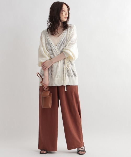 Andemiu（アンデミュウ）の「スカシアミオーバーカーディガン948119（カーディガン/ボレロ・レディース・ブラック/オフホワイト/ブラウン・FREE）」の20枚目の写真