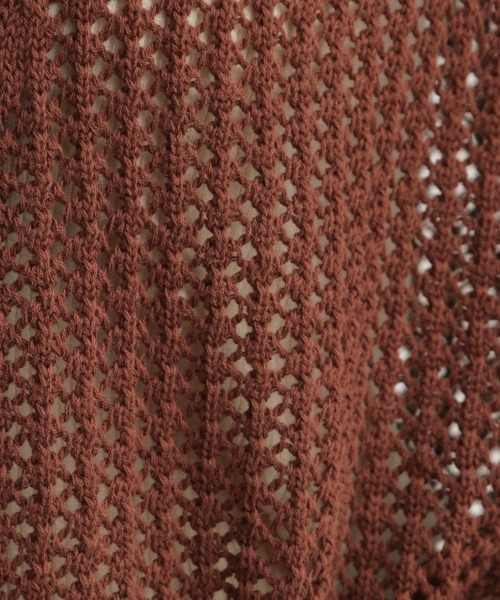 Andemiu（アンデミュウ）の「スカシアミオーバーカーディガン948119（カーディガン/ボレロ・レディース・ブラック/オフホワイト/ブラウン・FREE）」の9枚目の写真