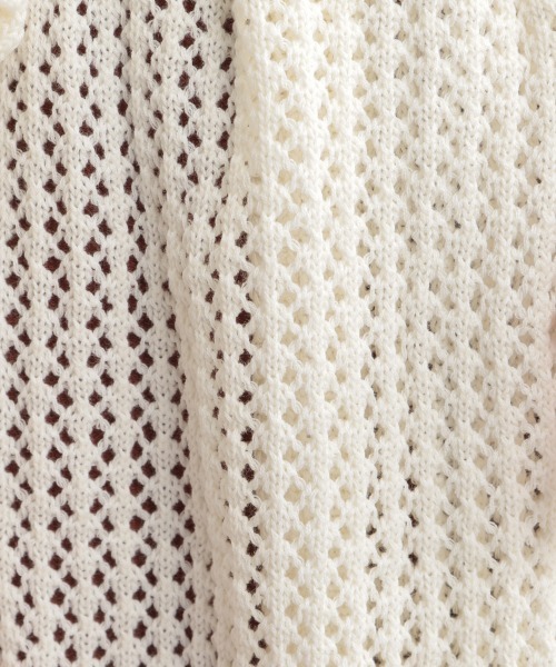 Andemiu（アンデミュウ）の「スカシアミオーバーカーディガン948119（カーディガン/ボレロ・レディース・ブラック/オフホワイト/ブラウン・FREE）」の16枚目の写真