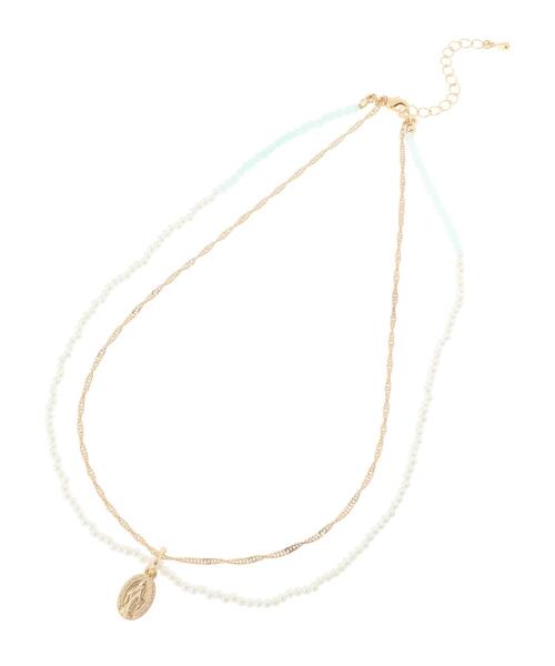 Green　Parks（グリーンパークス）の「マリアパールMIXネックレス＊（ネックレス・レディース・ゴールド・FREE）」の3枚目の写真