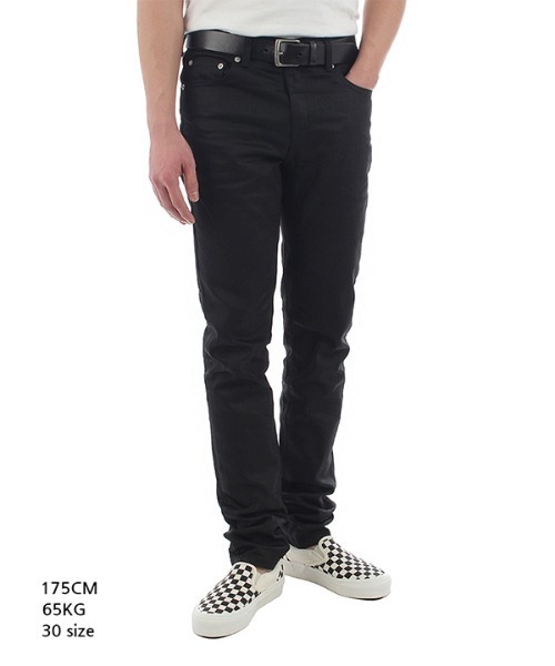 Union Garments(ユニオンガーメンツ)の「【Union Garments 】スリムストレート コーティングジーンズ / SLIM STRAIGHT COATING JEANS(デニムパンツ・メンズ・ブラック・32inch/30inch/28inch/34inch/31inch/29inch/33inch)」の5枚目の写真