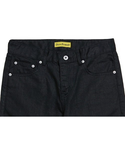 Union Garments(ユニオンガーメンツ)の「【Union Garments 】スリムストレート コーティングジーンズ / SLIM STRAIGHT COATING JEANS(デニムパンツ・メンズ・ブラック・32inch/30inch/28inch/34inch/31inch/29inch/33inch)」の4枚目の写真