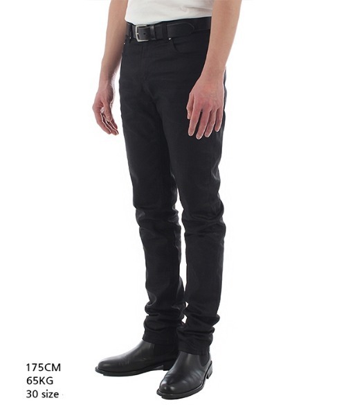 Union Garments(ユニオンガーメンツ)の「【Union Garments 】スリムストレート コーティングジーンズ / SLIM STRAIGHT COATING JEANS(デニムパンツ・メンズ・ブラック・32inch/30inch/28inch/34inch/31inch/29inch/33inch)」の9枚目の写真
