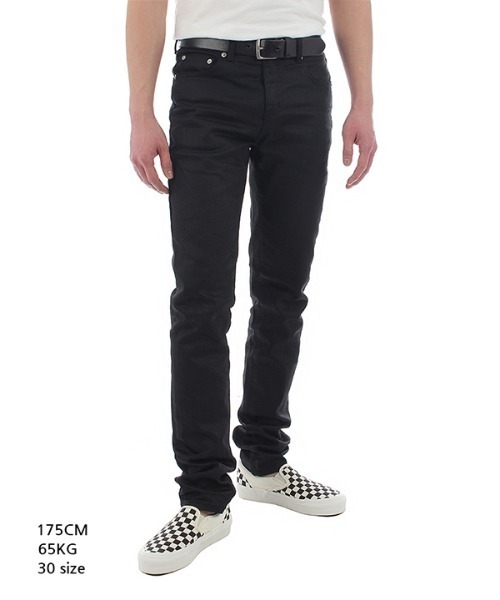 Union Garments(ユニオンガーメンツ)の「【Union Garments 】スリムストレート コーティングジーンズ / SLIM STRAIGHT COATING JEANS(デニムパンツ・メンズ・ブラック・32inch/30inch/28inch/34inch/31inch/29inch/33inch)」の3枚目の写真