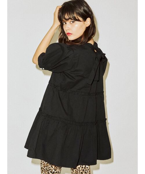 jouetie（ジュエティ）の「リボンティアードチュニック（チュニック・レディース・ブラック/その他1/オフホワイト・MEDIUM）」の4枚目の写真