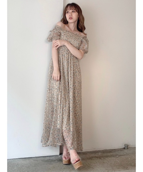 dazzlin（ダズリン）の「シフォンシャーリングロングワンピース