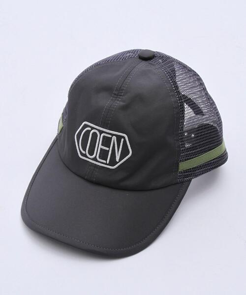 coen（コーエン）の「【coen キッズ/ジュニア】コーエンロゴメッシュキャップ（キャップ・キッズ・ダークグレー/ライム/パープル・54cm/56cm）」の2枚目の写真
