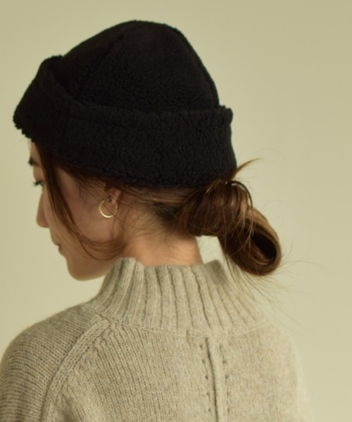 Ray BEAMS（レイビームス）の「CONTROL FREAK × Ray BEAMS / 別注 ボア ワッチキャップ（キャップ・レディース・ブラック/オフホワイト・ONE SIZE）」の13枚目の写真