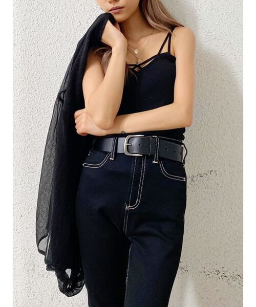 GYDA（ジェイダ）の「バインダーキャミ（キャミソール・レディース・オフホワイト/ブラック/グレー・FREE）」の8枚目の写真