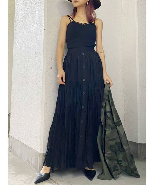 GYDA（ジェイダ）の「バインダーキャミ（キャミソール・レディース・オフホワイト/ブラック/グレー・FREE）」の17枚目の写真