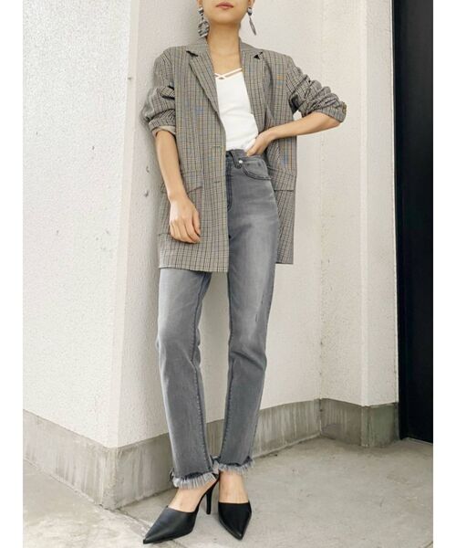 GYDA（ジェイダ）の「バインダーキャミ（キャミソール・レディース・オフホワイト/ブラック/グレー・FREE）」の21枚目の写真