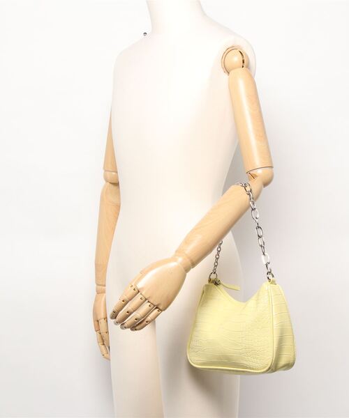 FIG&VIPER(フィグアンドバイパー)の「クロコチェーンBAG(ショルダーバッグ・レディース・ホワイト/ブラック/ベージュ/ライトグリーン/ライトイエロー・FREE)」の21枚目の写真