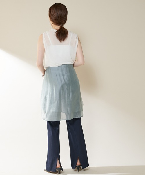 SHENERY（シーナリー）の「ルーズノースリーブカットソー（Tシャツ/カットソー・レディース・ライトグレー/ブラック/オフホワイト/グレー系その他・FREE）」の17枚目の写真