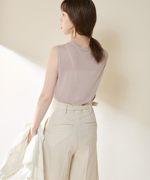 SHENERY（シーナリー）の「ルーズノースリーブカットソー（Tシャツ/カットソー・レディース・ライトグレー/ブラック/オフホワイト/グレー系その他・FREE）」の19枚目の写真