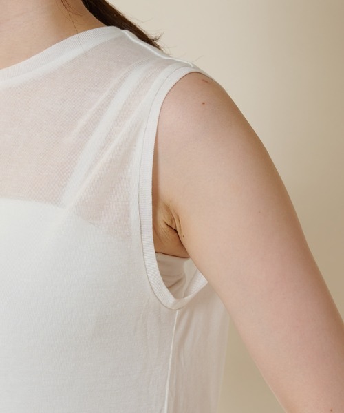 SHENERY（シーナリー）の「ルーズノースリーブカットソー（Tシャツ/カットソー・レディース・ライトグレー/ブラック/オフホワイト/グレー系その他・FREE）」の15枚目の写真