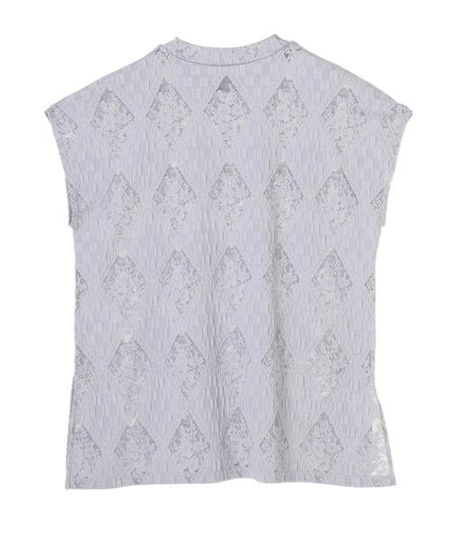 Sugar spoon（シュガースプーン）の「・SUGAR SPOON ダイヤレースチュニック＊（Tシャツ/カットソー・レディース・ブラック/サックスブルー/ピンク/アイボリー・FREE）」の17枚目の写真