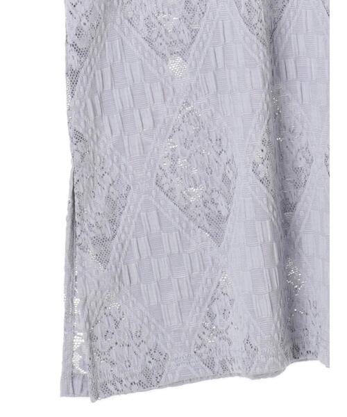 Sugar spoon（シュガースプーン）の「・SUGAR SPOON ダイヤレースチュニック＊（Tシャツ/カットソー・レディース・ブラック/サックスブルー/ピンク/アイボリー・FREE）」の20枚目の写真