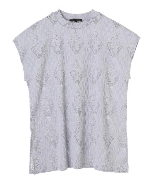 Sugar spoon（シュガースプーン）の「・SUGAR SPOON ダイヤレースチュニック＊（Tシャツ/カットソー・レディース・ブラック/サックスブルー/ピンク/アイボリー・FREE）」の22枚目の写真