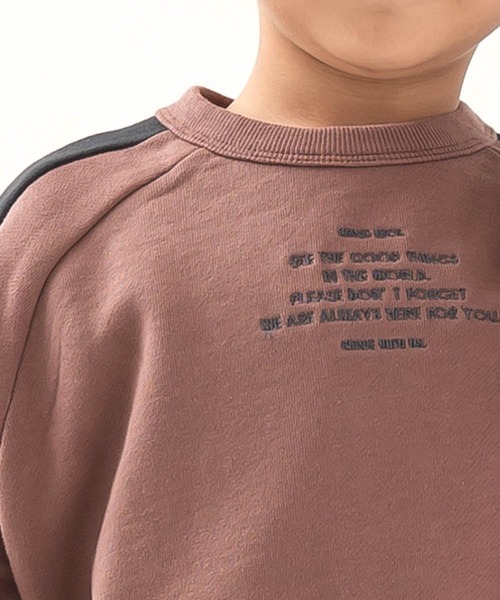 DILASH（ディラッシュ）の「ラグランゆったりトレーナー（スウェット・キッズ・ネイビー/ブラウン/オリーブ・120/110/130/100/140/150/90/80）」の7枚目の写真