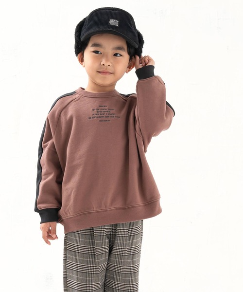 DILASH（ディラッシュ）の「ラグランゆったりトレーナー（スウェット・キッズ・ネイビー/ブラウン/オリーブ・120/110/130/100/140/150/90/80）」の9枚目の写真