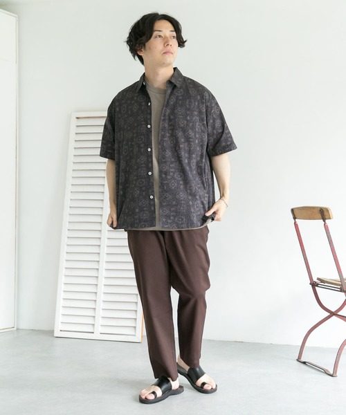 URBAN RESEARCH DOORS（アーバンリサーチドアーズ）の「バティックプリントシャツ（シャツ/ブラウス・メンズ・ブラック/イエロー・38/40）」の10枚目の写真