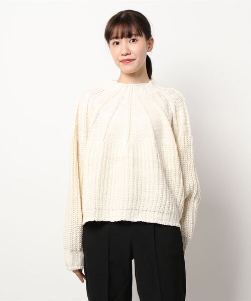 RASVOA（ラスボア）の「【WEB限定】ライン編みデザインニット（ニット/セーター・レディース・ブラック/アイボリー/モカ・FREE）」の16枚目の写真