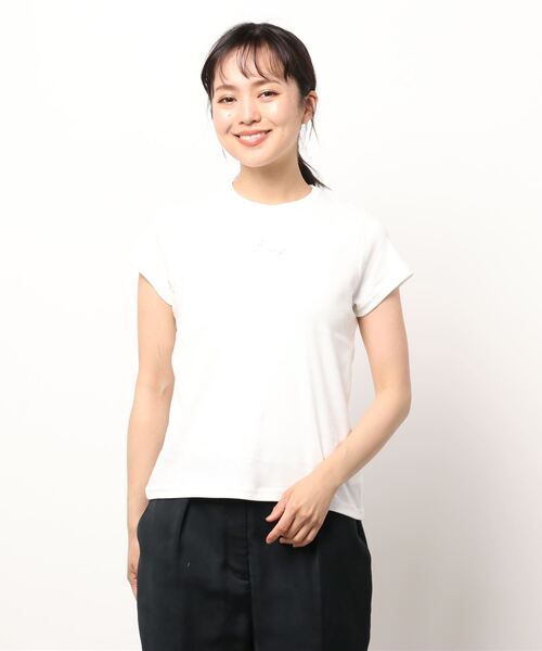 lilLilly（リルリリー）の「メタリックロゴTシャツ（Tシャツ/カットソー・レディース・ホワイト/ブラック/ピンク/ブルー・FREE）」の15枚目の写真