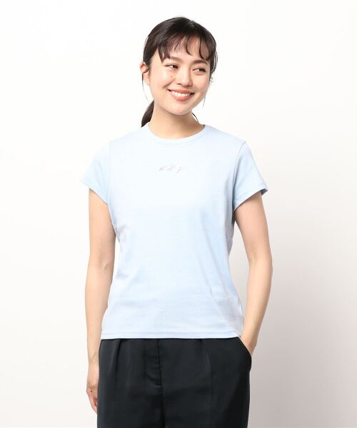 lilLilly（リルリリー）の「メタリックロゴTシャツ（Tシャツ/カットソー・レディース・ホワイト/ブラック/ピンク/ブルー・FREE）」の17枚目の写真