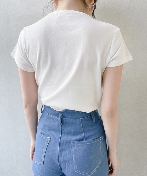 lilLilly（リルリリー）の「メタリックロゴTシャツ（Tシャツ/カットソー・レディース・ホワイト/ブラック/ピンク/ブルー・FREE）」の13枚目の写真