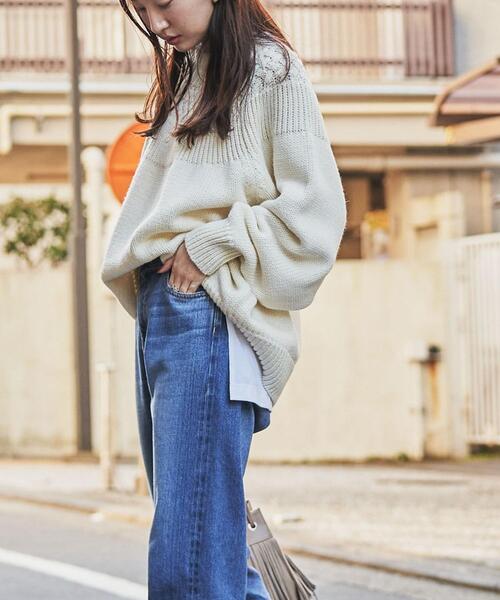 coen（コーエン）の「［洗える］タンショクキュウシンニット#（ニット/セーター・レディース・ライトブルー/ブラック/オレンジ/オフホワイト・MEDIUM/LARGE）」の17枚目の写真