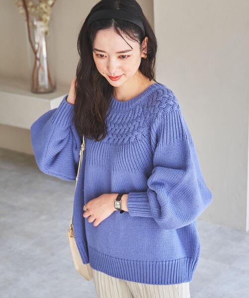 coen（コーエン）の「［洗える］タンショクキュウシンニット#（ニット/セーター・レディース・ブラック/オレンジ/ライトブルー/オフホワイト・MEDIUM/LARGE）」の16枚目の写真