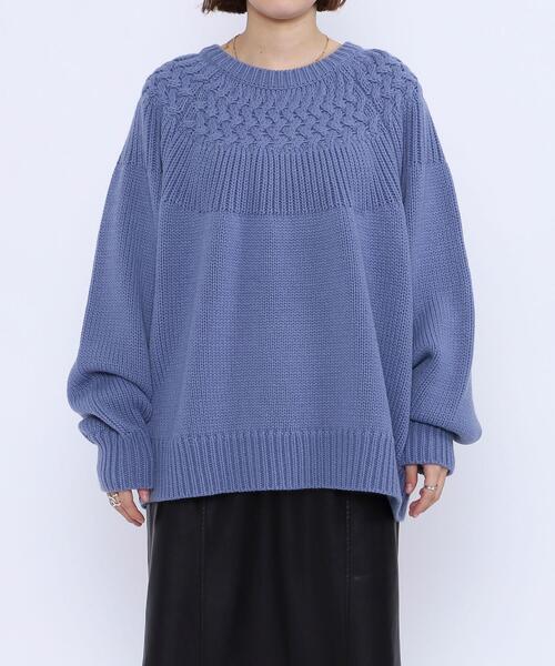 coen（コーエン）の「［洗える］タンショクキュウシンニット#（ニット/セーター・レディース・ブラック/オレンジ/ライトブルー/オフホワイト・MEDIUM/LARGE）」の9枚目の写真