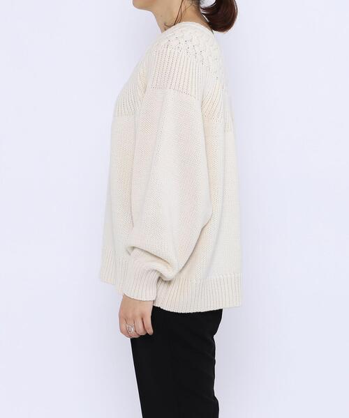 coen（コーエン）の「［洗える］タンショクキュウシンニット#（ニット/セーター・レディース・ブラック/オレンジ/ライトブルー/オフホワイト・MEDIUM/LARGE）」の10枚目の写真