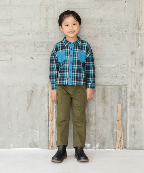 RAGMART(ラグマート)の「チェックシャツ(シャツ/ブラウス・キッズ・キャメル/ネイビー・130cm/100cm/120cm/110cm)」の4枚目の写真