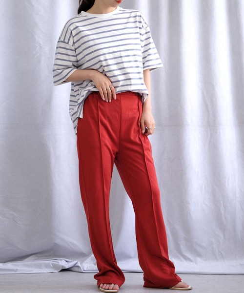 ＡＮＤＪ（アンドジェイ）の「サイドスリットボーダーTシャツ（Tシャツ/カットソー・レディース・ブラック/モカ/ネイビー・M）」の11枚目の写真