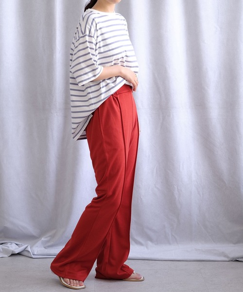 ＡＮＤＪ（アンドジェイ）の「サイドスリットボーダーTシャツ（Tシャツ/カットソー・レディース・ブラック/モカ/ネイビー・M）」の12枚目の写真