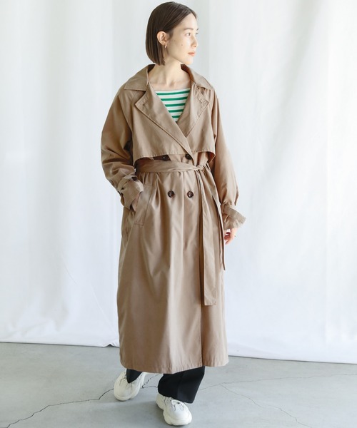 select MOCA（セレクトモカ）の「2022 SS キャンディースリーブトレンチ（トレンチコート・レディース・ブラック/ベージュ/アイボリー・FREE）」の3枚目の写真