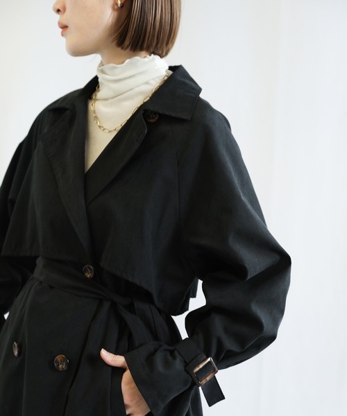 select MOCA（セレクトモカ）の「2022 SS キャンディースリーブトレンチ（トレンチコート・レディース・ブラック/ベージュ/アイボリー・FREE）」の18枚目の写真