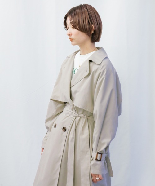 select MOCA（セレクトモカ）の「2022 SS キャンディースリーブトレンチ（トレンチコート・レディース・ブラック/ベージュ/アイボリー・FREE）」の22枚目の写真