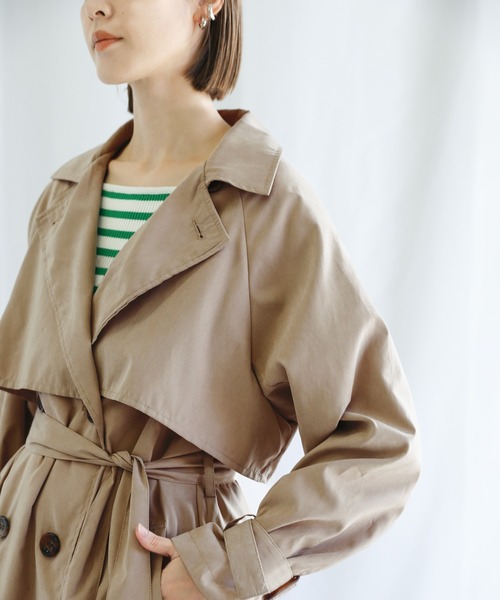 select MOCA（セレクトモカ）の「2022 SS キャンディースリーブトレンチ（トレンチコート・レディース・ブラック/ベージュ/アイボリー・FREE）」の14枚目の写真