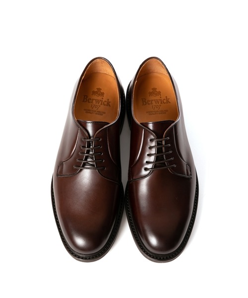 Berwick 4406ROVI プレーントゥ ヴィブラムガムライトソール　黒 Berwick1707 | プレーントゥ コーティングレザー | 4406ROVIBU