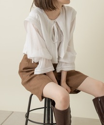 Kastane | 刺繍フラップ付き３WAYブラウス(シャツ/ブラウス)