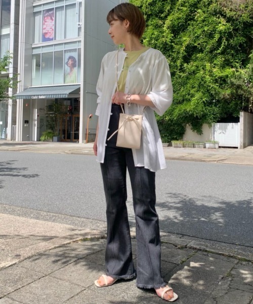 Kastane（カスタネ）の「刺繍フラップ付き３WAYブラウス（シャツ/ブラウス・レディース・ブラック/オフホワイト・FREE）」の3枚目の写真