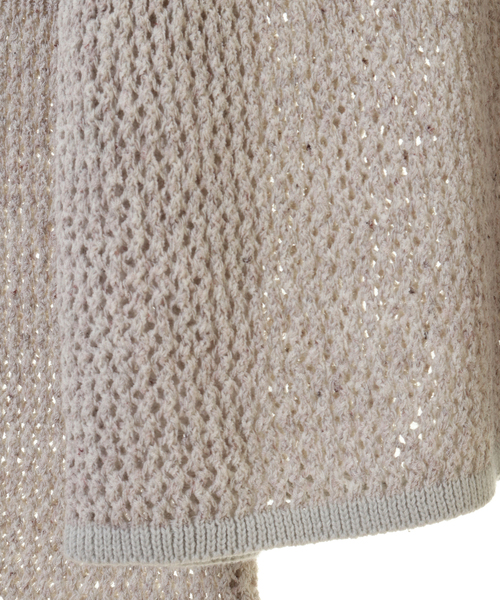 alcali(アルカリ)の「すかし編みフレアースリーブトップス(ニット/セーター・レディース・ブラック/ライトグレー・FREE)」の12枚目の写真