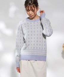 Honeys | 花柄ジャガード編ニット(ニット/セーター)